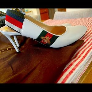 Gucci white heels in great condition